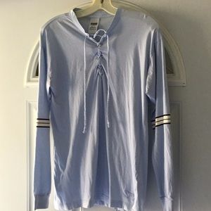 PINK Victoria SECRET Blue Long Sleeve Top, size XS